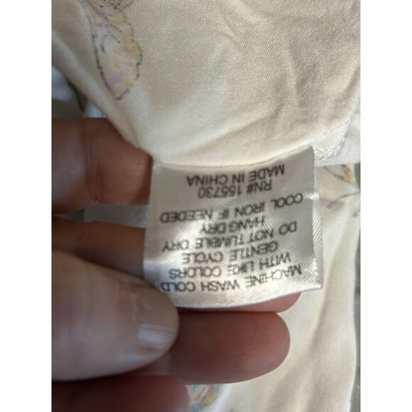 jane and delancey top White Summer Boho Soft Button Up Butterfly Collared Sz 3X - Picture 7 of 8